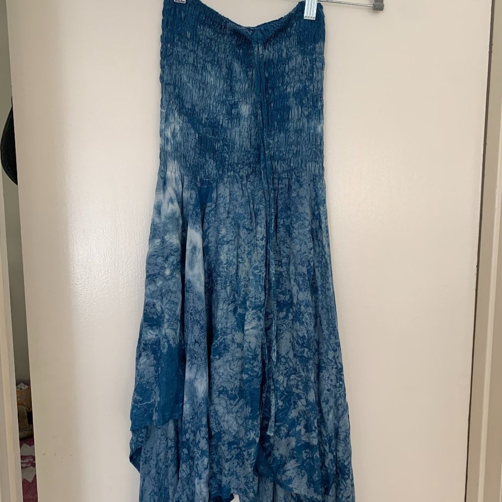 Gypsy Rose hand-dyed blue sun dress